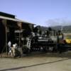 Early morning at Roaring Camp.  I'll be driving this Shay a little later in the day. Wow! My clothes are still clean!